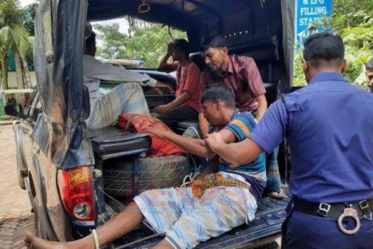 নোয়াখালীতে আসামি নেয়ার পথে গাড়ির সিলিন্ডার বিস্ফোরণে ৪ পুলিশ আহত