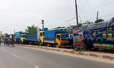 দৌলতদিয়ায় ফেরি পারের অপেক্ষায় ৮০০ যানবাহন