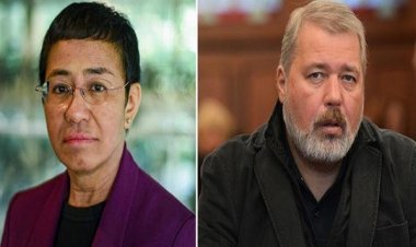 শান্তিতে নোবেল পুরস্কার পেলেন মারিয়া রেসা ও দিমিত্রি মৌরাতোভ