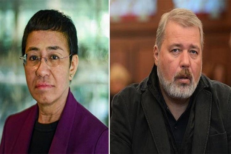 শান্তিতে নোবেল পুরস্কার পেলেন মারিয়া রেসা ও দিমিত্রি মৌরাতোভ