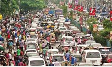 বাসশূন্য রাজধানীতে তীব্র যানজট