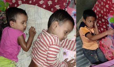 তিন শিশু সন্তানকে বিষপান করিয়ে হত্যার চেষ্টা