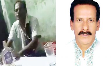 মদের বোতল নিয়ে গান গাইছেন নৌকার প্রার্থী