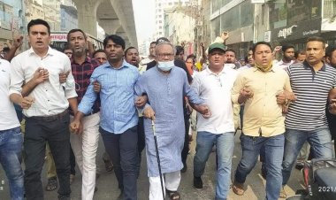 খালেদা জিয়ার মুক্তি ও সুচিকিৎসার দাবিতে বিএনপির বিক্ষোভ