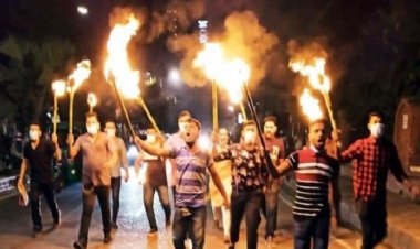 রাজধানীতে ছাত্রদলের মশাল মিছিল