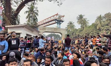 রাজধানীতে বিএনপির মানববন্ধন রূপ নিয়েছে সমাবেশে