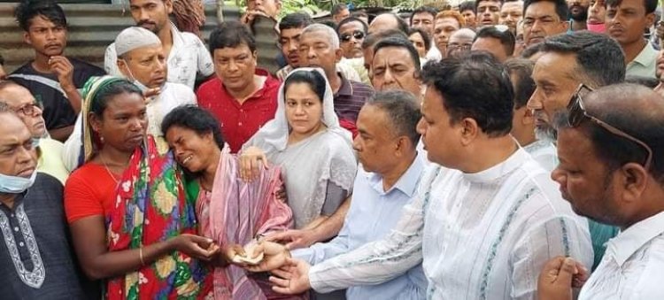 সেচের পানি না পেয়ে আত্মহত্যাকারী দুই কৃষকের পরিবারের পাশে কৃষকদল