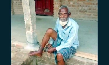 জমি লিখে বাবাকে শিকল দিয়ে বেঁধে রেখেছেন ছেলে