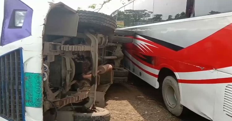 সুনামগঞ্জে দুই বাসের সংঘর্ষে একজন নিহত