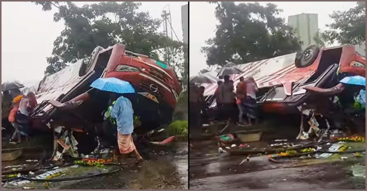  মিরসরাইয়ে বাস উল্টে নিহত ২