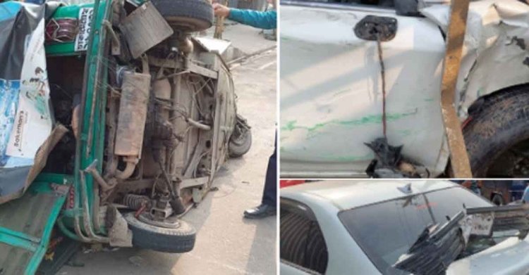 উত্তরায় অটোরিকশা-প্রাইভেটকার সংঘর্ষে ২ জন নিহত