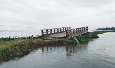 নির্মাণের দুই বছরেই দেবে গেল সেতু