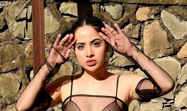 জাল দিয়ে তৈরি, ফিতে দিয়েই বাঁধা স্বচ্ছ পোশাকে নজর টানলেন উরফি