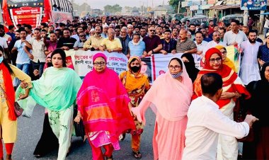 ময়মনসিংহে ওয়ার্ড বিএনপির মিছিলে জনতার ঢল