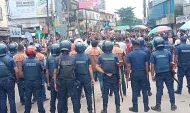 সুনামগঞ্জে বিএনপির বিক্ষোভ মিছিলে পুলিশের বাধা