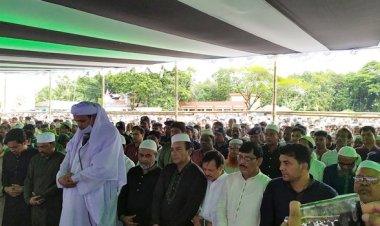 নগরকান্দায় সাজেদা চৌধুরীর জানাজায় হাজারো মানুষের ঢল