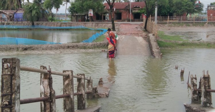 পিকআপের ভারে ভেঙে পড়ল সেতু, বিপাকে ৫ গ্রামের মানুষ