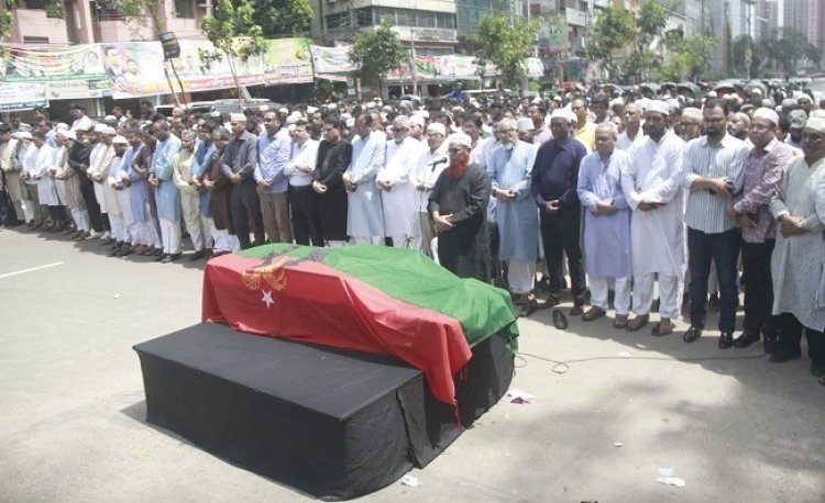 নয়াপল্টনে শাহ্ মোয়াজ্জেমের প্রথম জানাজা অনুষ্ঠিত