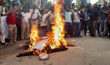 রাঙ্গার কুশপুত্তলিকা দাহ জি এম কাদেরের ক্ষুব্ধ সমর্থকদের