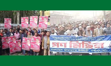 লক্ষ্মীপুরে বিএনপি ও জামায়াতের পৃথক গণমিছিল