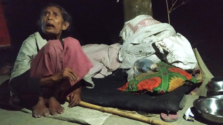 শীতের রাতে গাছের নিচে ঠাঁই হলো ৫ সন্তানের জননীর