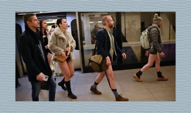 লন্ডনে প্রচণ্ড ঠান্ডার মধ্যে দেখা গেল এক আজব দৃশ্য