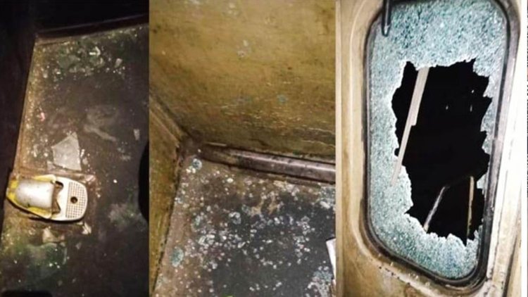 চলন্ত ট্রেনে বৃষ্টির মতো পাথর নিক্ষেপ