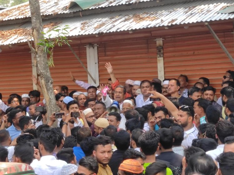 শ্রীপুরে বিএনপির অবস্থান কর্মসূচী পালন