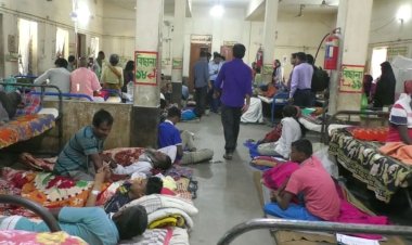 ৬ তলা ভবন পড়ে আছে ৪ বছর, রোগীরা মেঝেতে