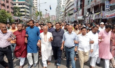 রাজধানীতে রিজভীর নেতৃত্বে বিক্ষোভ মিছিল 
