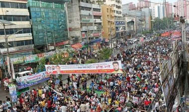 নয়াপল্টনে বিএনপির সমাবেশ চলছে