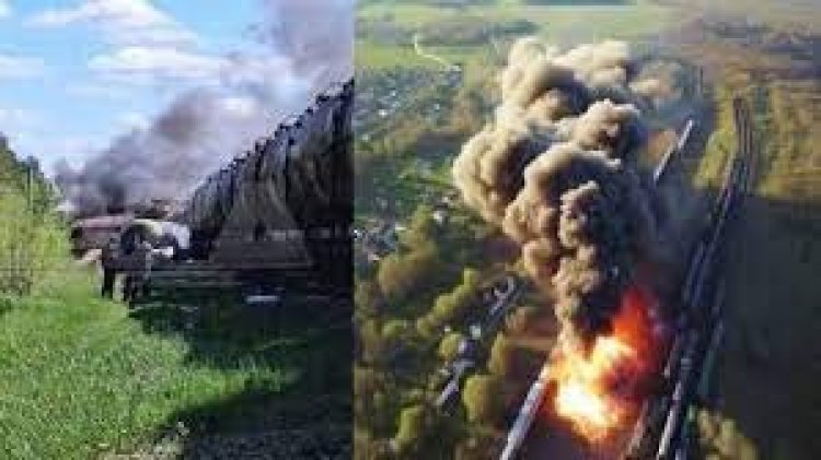 ইউক্রেন সীমান্তে একটি মালবাহী রুশ ট্রেনে বিস্ফোরণ