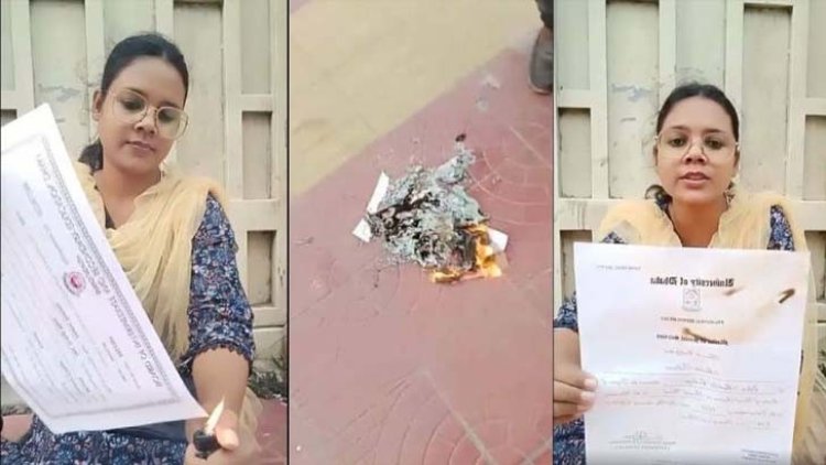 ‘সার্টিফিকেট রেখে লাভ কী?’ পুড়িয়ে ফেললেন ইডেন শিক্ষার্থী