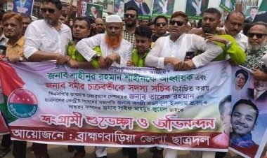 ব্রাহ্মণবাড়িয়া জেলা ছাত্রদলের আনন্দ মিছিল