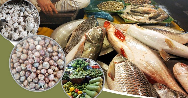 মাছের বাজার চড়া, কমেছে পেঁয়াজ-মুরগি-সবজির দাম