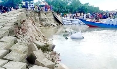 কাজীপুরে ধসে গেছে ১৫০ মিটার স্পার বাঁধ