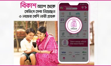 বিকাশ অ্যাপে মাসিক সঞ্চয় সেবা নিয়েছেন তিন লাখ নারী
