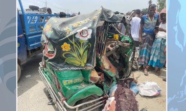  ব্রাহ্মণবাড়িয়ায় কাভার্ডভ্যানের চাপায় শিশুসহ তিনজন নিহত, আহত ২