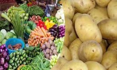 চড়া সবজি, চাল ও আলুর বাজার