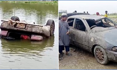  ব্রাহ্মণবাড়িয়ায় খালে ভেসে উঠলো প্রাইভেটকার