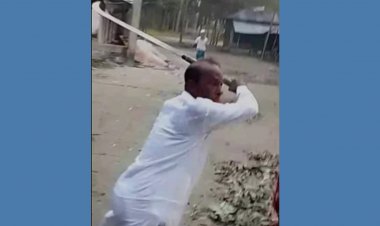 রামদা হাতে ইউপি সদস্যকে চেয়ারম্যানের ধাওয়া, ভিডিও ভাইরাল