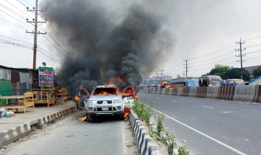 ঢাকা-টাঙ্গাইল মহাসড়কে শ্রমিকদের বিক্ষোভ, অর্ধশত যানবাহন ভাঙচুর