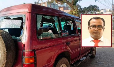 কিশোরগঞ্জে ইউএনও’র গাড়ি ভাঙচুর, পুলিশের গুলি