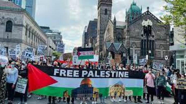 ইসরায়েলি হামলার প্রতিবাদে যুক্তরাষ্ট্রে বিক্ষোভ