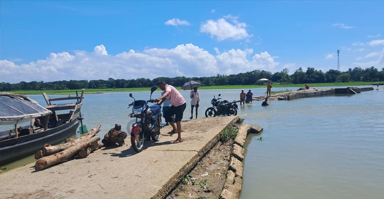 করিমগঞ্জে ছয় কোটি টাকার রাস্তা এখন মরণফাঁদ