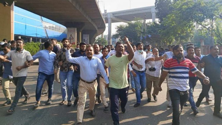 হরতালের সমর্থনে মহানগর উত্তর বিএনপির বিক্ষোভ