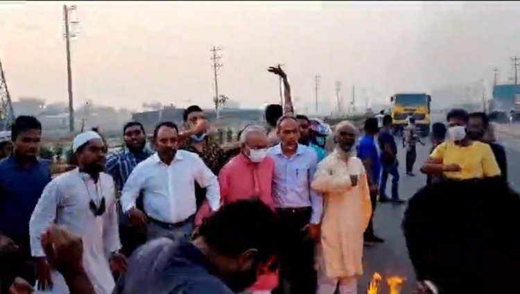 অবরোধের সমর্থনে রিজভীর নেতৃত্বে পিকেটিং