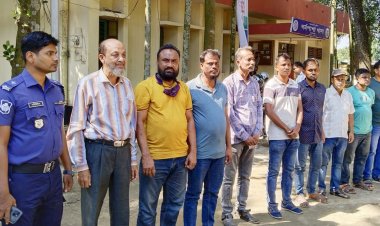 ধর্মপাশা উপজেলা বিএনপির সভাপতিসহ আটক ৯  
