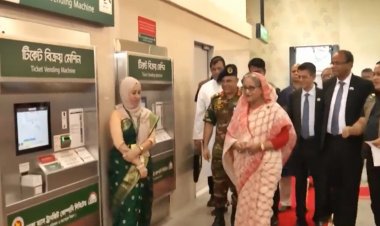 মেট্রোরেলের আগারগাঁও-মতিঝিল অংশের উদ্বোধন করলেন প্রধানমন্ত্রী