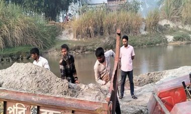 ডিমলায় অবৈধভাবে বালু উত্তোলন করায় জরিমানা